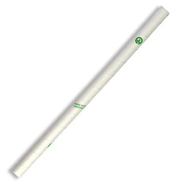 10mm Jumbo White BioStraw - Cafe Supply