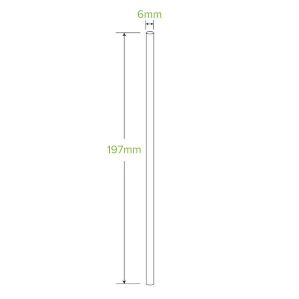 6mm Regular Red Stripe BioStraw - Cafe Supply