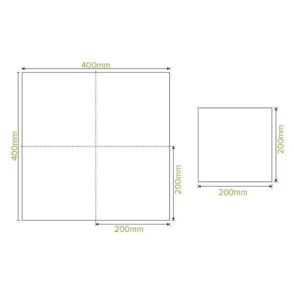 2-Ply 1/4 Fold White Corner Embossed Dinner BioNapkin - Cafe Supply