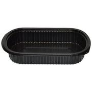 Microwavable Rectangular Container Black - Cafe Supply
