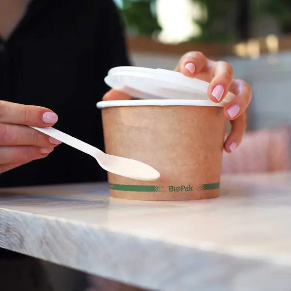 10cm Wood Teaspoon - Cafe Supply