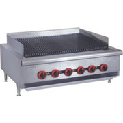QR-36E Natural Gas 6 Burner Char Grill Top - Cafe Supply