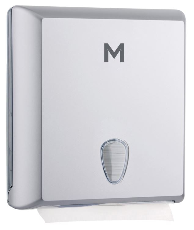 Regular Slimfold Dispenser - Silver, 450 Sheet Capacity (1) Per Each - Cafe Supply