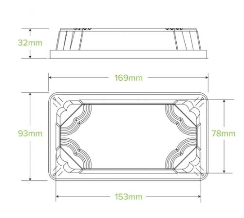 SMALL BIOCANE SUSHI TRAY PLA LID - Cafe Supply