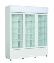 Three Glass Door Colourbond Upright Drink Fridge - LG-1203GE - Cafe Supply