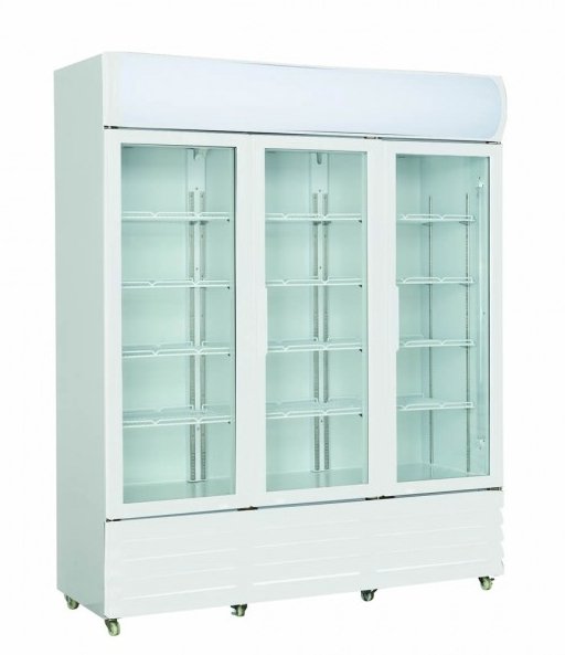 Three Glass Door Colourbond Upright Drink Fridge - LG-1203GE - Cafe Supply