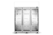 TME1500N-AC 3 Glass Door Display or Storage Fridge, Lit Sign - Cafe Supply