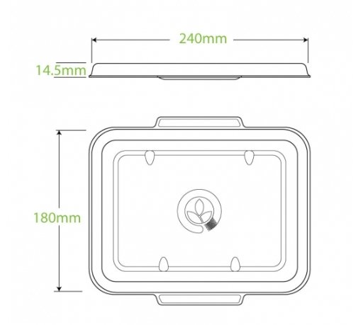 TWO & THREE COMPARTMENT WHITE TAKEAWAY BASE LID - Cafe Supply