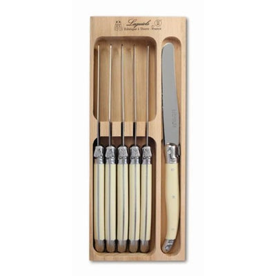 VERDIER TABLE KNIFE SET 6 IVORY