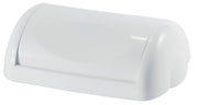 Wall Mount Bin 42L Swing Lid - White, Weighted Swing Design (1) Per Each - Cafe Supply