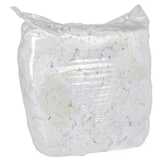 White Towelling Rags - White, 5.0kg Bag (1) Per Pack - Cafe Supply