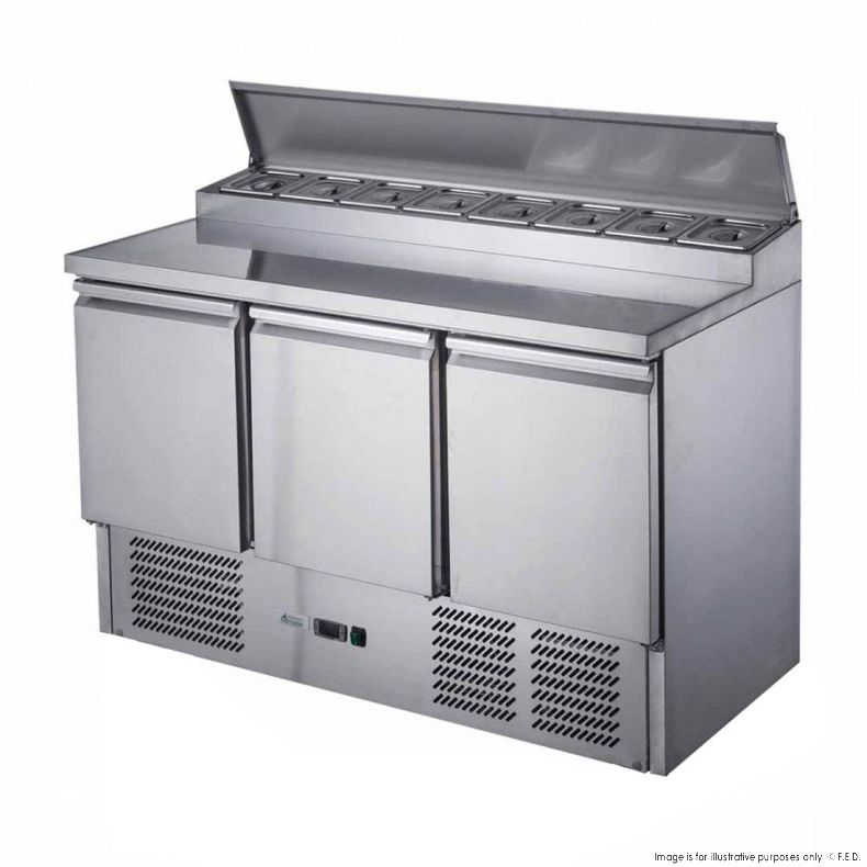 FED-X Three Door Salad Prep Fridge – XGNS1300D