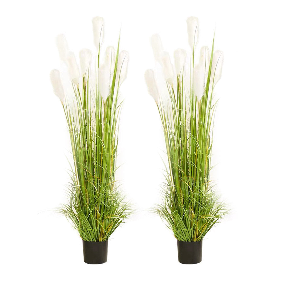 SOGA 2X 120cm Green Artificial Indoor Potted Reed Grass Tree Fake Plant Simulation Decorative
