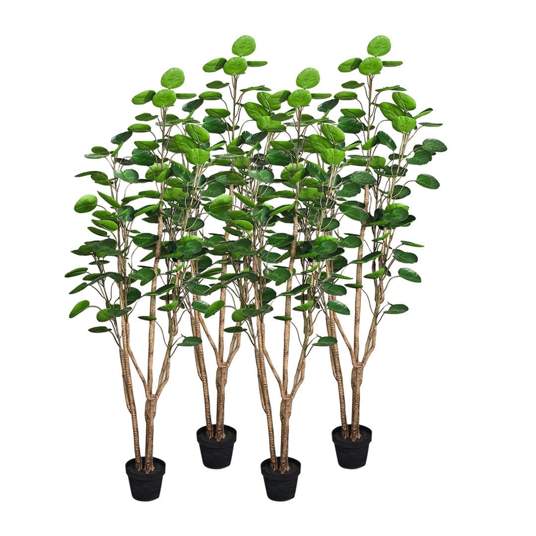 SOGA 4X 150cm Green Artificial Indoor Pocket Money Tree Fake Plant Simulation Decorative