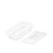 SOGA 65mm Clear Gastronorm GN Pan 1/3 Food Tray Storage Bundle of 2 with Lid