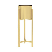 SOGA 60cm Gold Metal Plant Stand with Flower Pot Holder Corner Shelving Rack Indoor Display