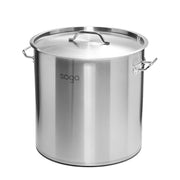 SOGA Stock Pot 17L Top Grade Thick Stainless Steel Stockpot 18/10