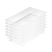 SOGA 100mm Clear Gastronorm GN Pan 1/1 Food Tray Storage Bundle of 6