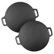 SOGA 2X Cast Iron Induction Crepes Pan Baking Cookie Pancake Pizza Bakeware