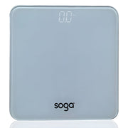 SOGA 180kg Digital Fitness Weight Bathroom Gym Body Glass LCD Electronic Scales White