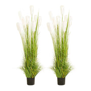 SOGA 2X 150cm Green Artificial Indoor Potted Reed Grass Tree Fake Plant Simulation Decorative