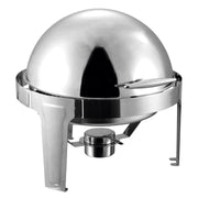 SOGA 6L Stainless Steel Chafing Food Warmer Catering Dish Round Roll Top