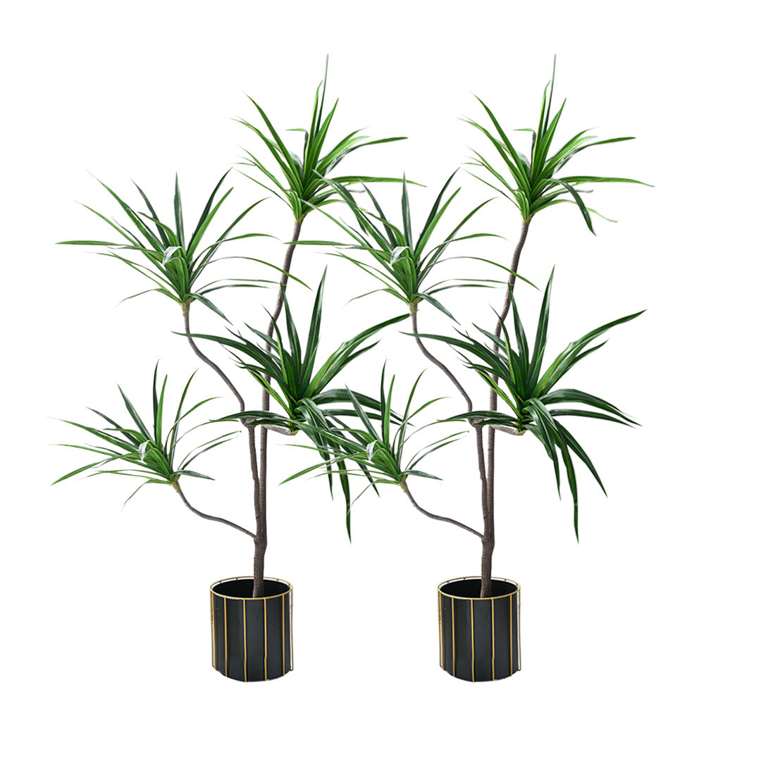 SOGA 2X 180cm Green Artificial Indoor Brazlian Iron Tree Fake Plant Decorative 4 Heads