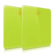 SOGA 2X 180kg Digital Fitness Weight Bathroom Gym Body Glass LCD Electronic Scales Green