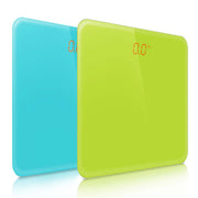 SOGA 2X 180kg Digital Fitness Weight Bathroom Gym Body Glass LCD Electronic Scales Green/Blue