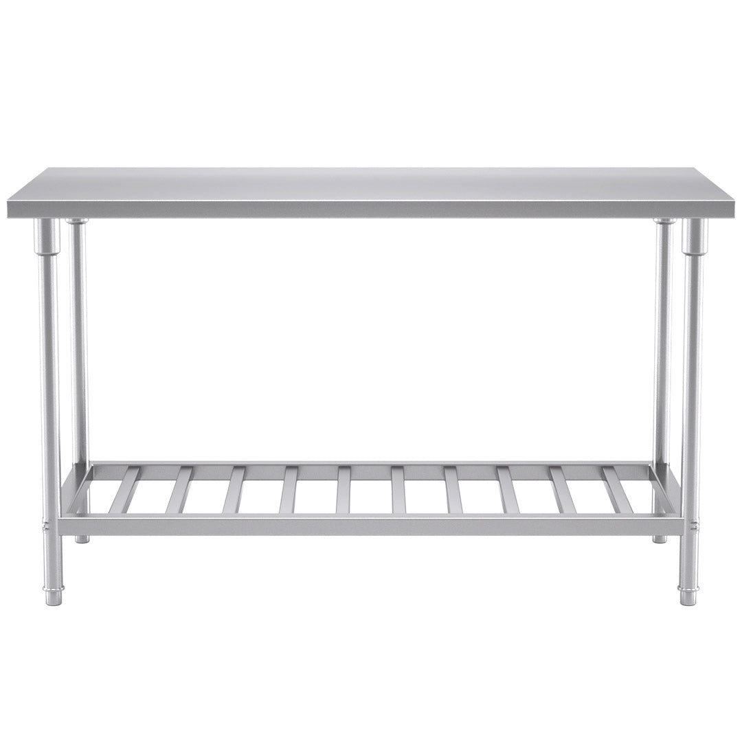 SOGA 150*70*85cm Commercial Catering Kitchen Stainless Steel Prep Work Bench