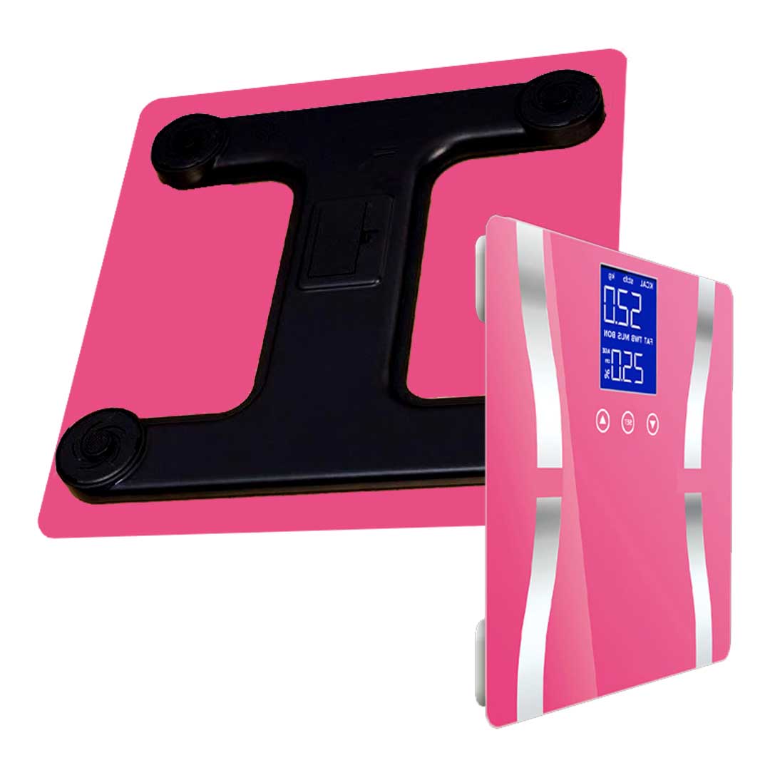 SOGA 2X Glass LCD Digital Body Fat Scale Bathroom Electronic Gym Water Weighing Scales White