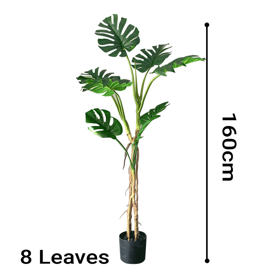 SOGA 2X 160cm Green Artificial Indoor Turtle Back Tree Fake Fern Plant Decorative
