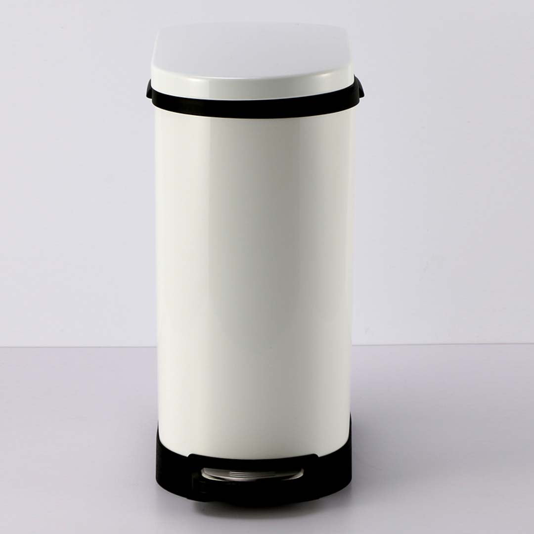 SOGA 4X 10L Foot Pedal Stainless Steel Rubbish Recycling Garbage Waste Trash Bin U White