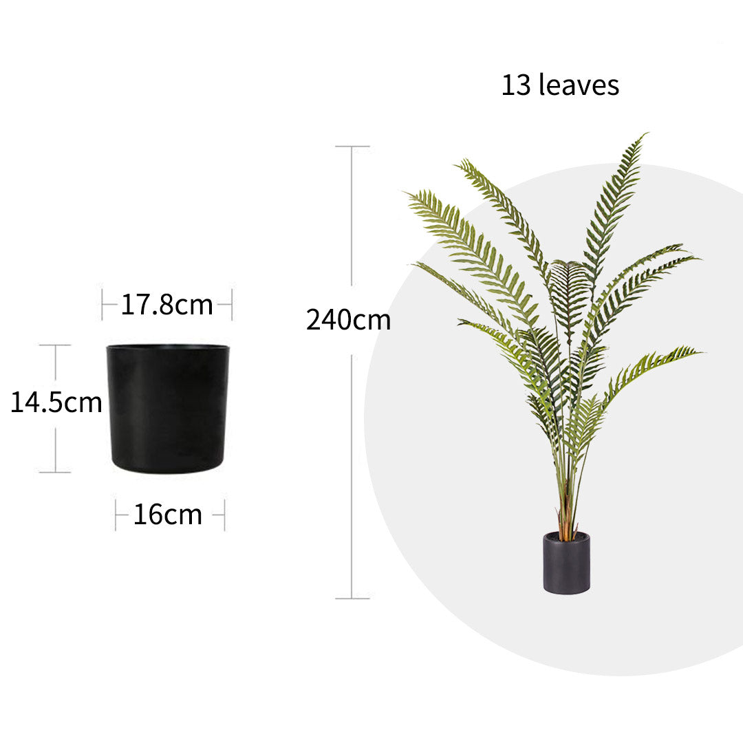SOGA 4X 240cm Artificial Green Rogue Hares Foot Fern Tree Fake Tropical Indoor Plant Home Office Decor