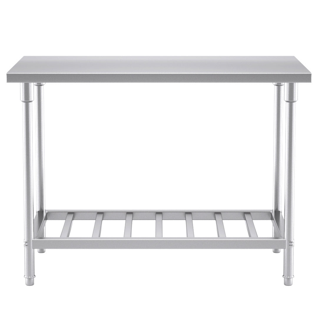 SOGA 120*70*85cm Commercial Catering Kitchen Stainless Steel Prep Work Bench