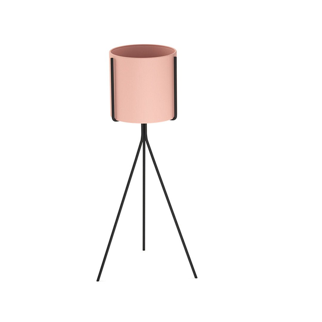 SOGA 4X 80cm Tripod Flower Pot Plant Stand with Pink Flowerpot Holder Rack Indoor Display