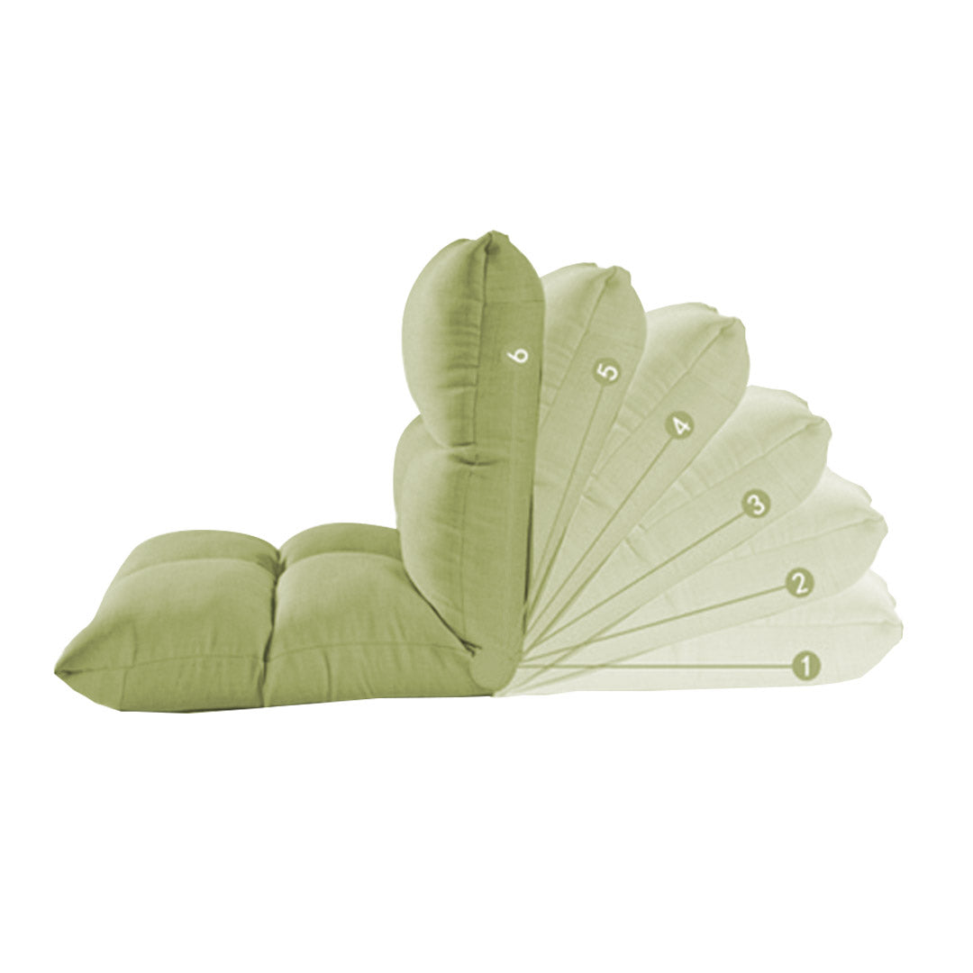 SOGA Lounge Floor Recliner Adjustable Lazy Sofa Bed Folding Game Chair Yellow Green