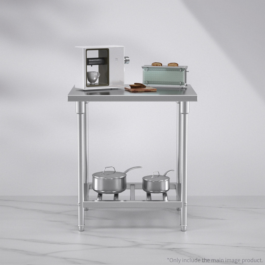 SOGA 80*70*85cm Commercial Catering Kitchen Stainless Steel Prep Work Bench