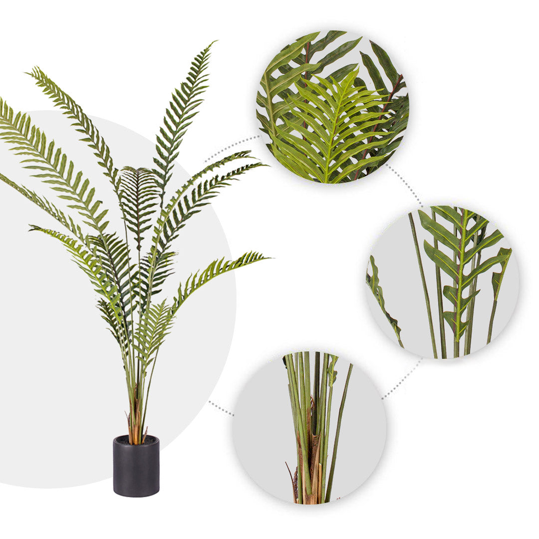 SOGA 240cm Artificial Green Rogue Hares Foot Fern Tree Fake Tropical Indoor Plant Home Office Decor