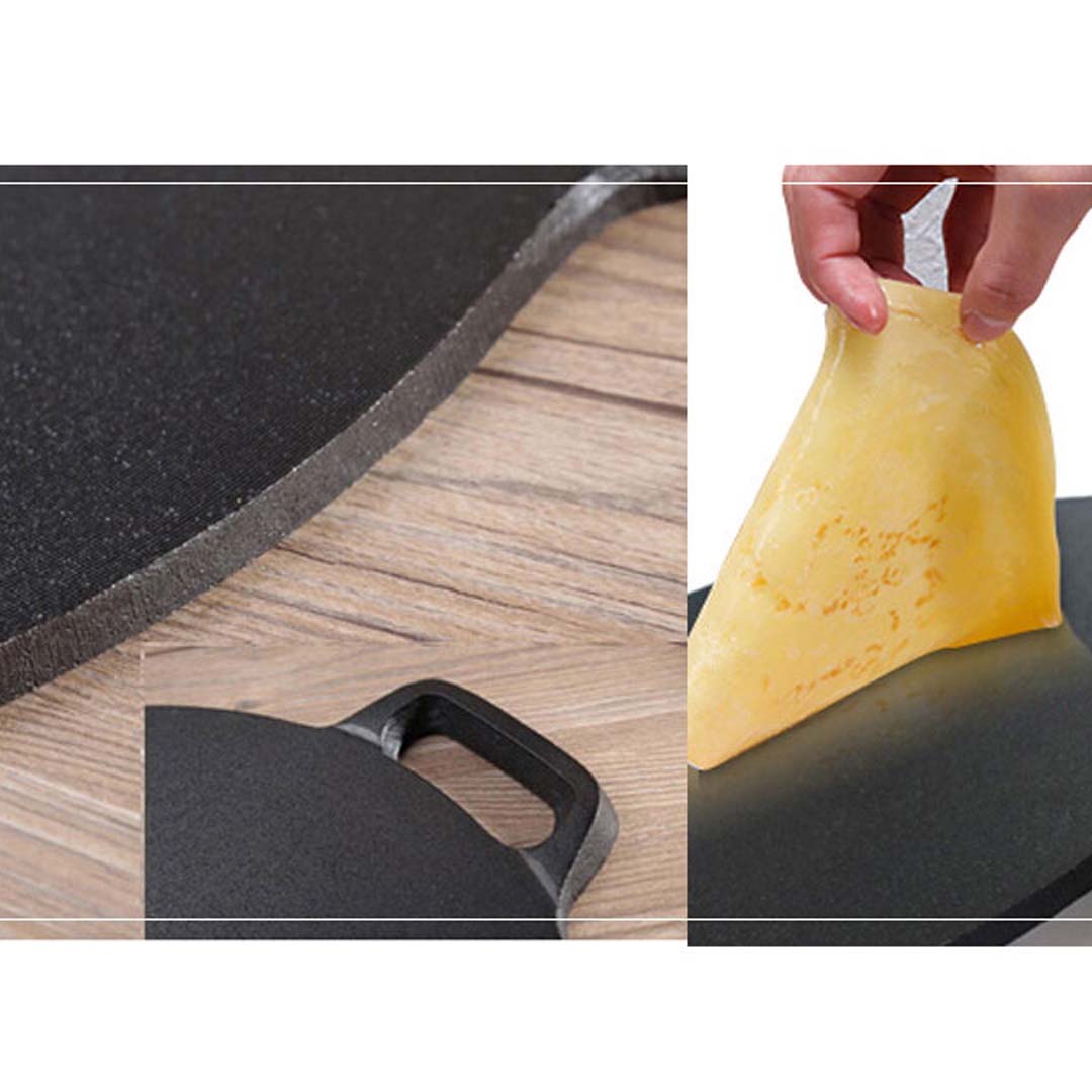 SOGA 2X Cast Iron Induction Crepes Pan Baking Cookie Pancake Pizza Bakeware