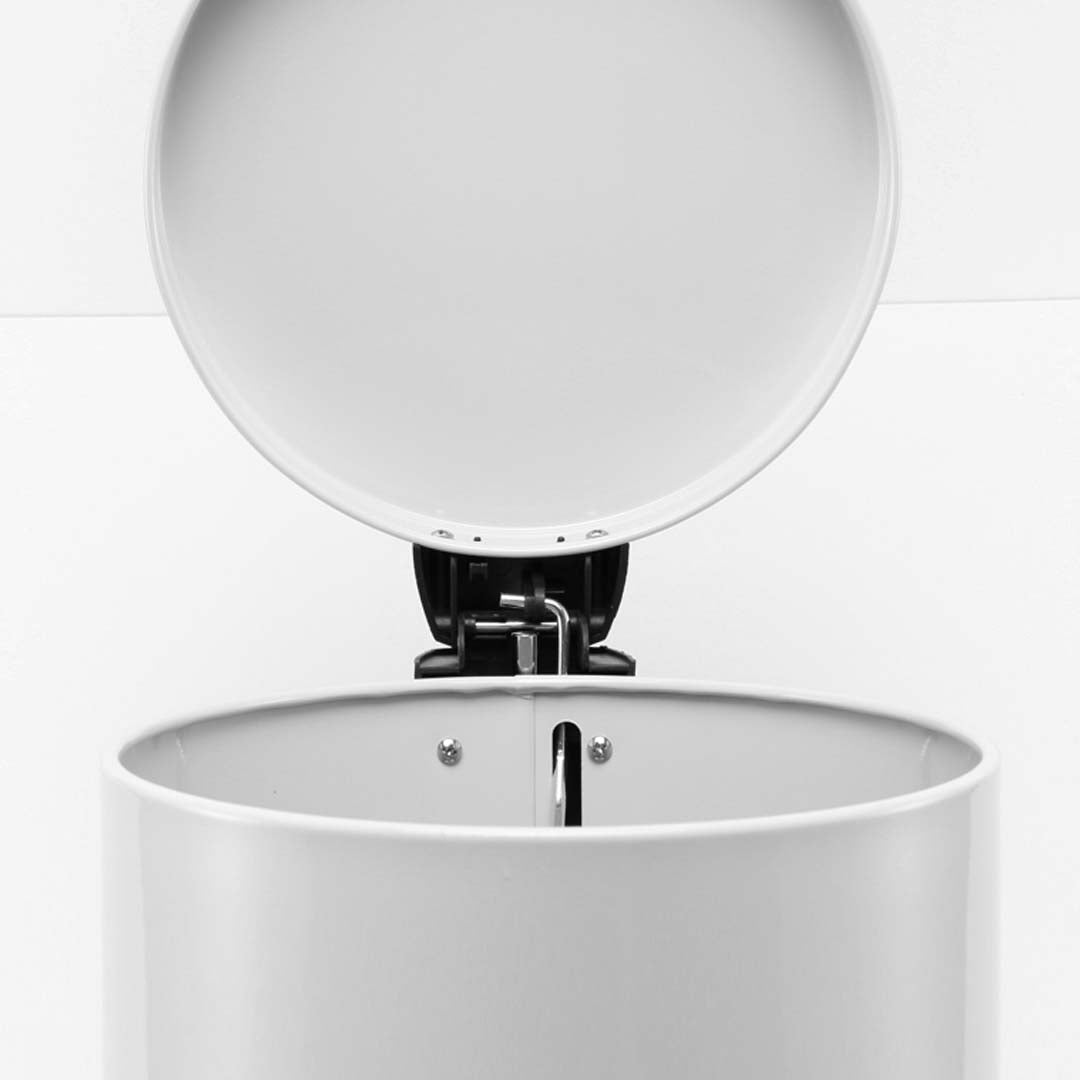 SOGA 4X 12L Foot Pedal Stainless Steel Rubbish Recycling Garbage Waste Trash Bin Round White