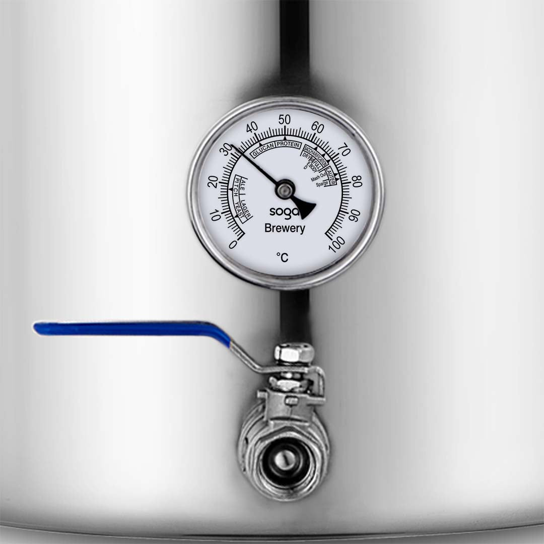 SOGA Stainless Steel 98L No Lid Brewery Pot With Beer Valve 50*50cm