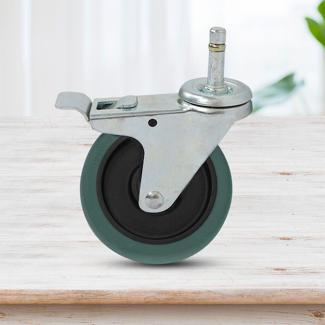 SOGA 2X 4" Heavy Duty Polyurethane Swivel Castor Brake Wheels