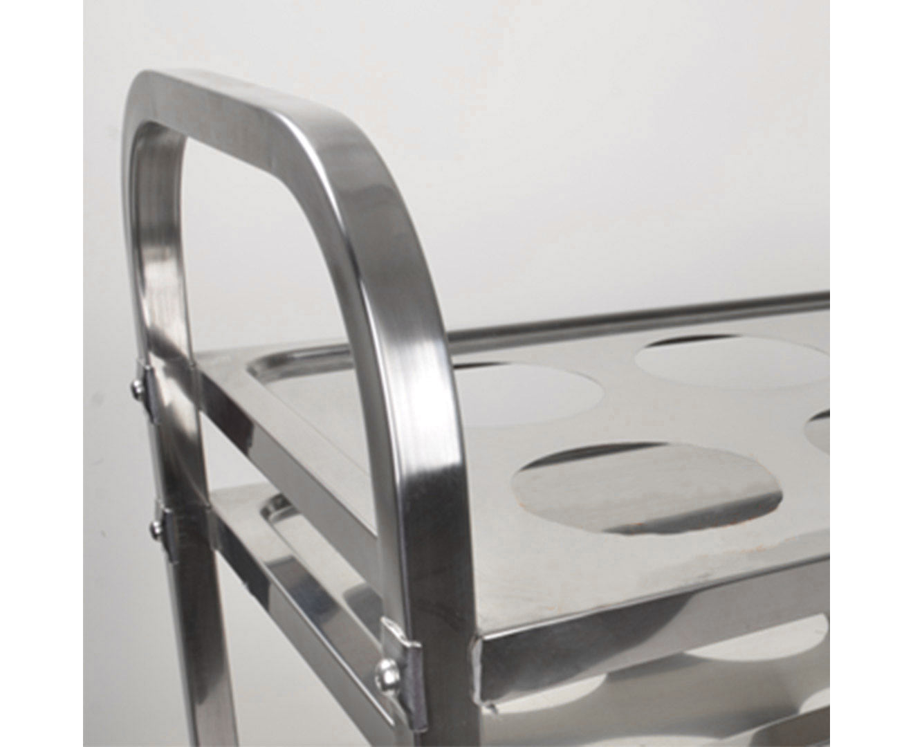 SOGA 2X 2 Tier Stainless Steel 8 Compartment Kitchen Seasoning Car Service Trolley Condiment Holder Cart Spice Bowl