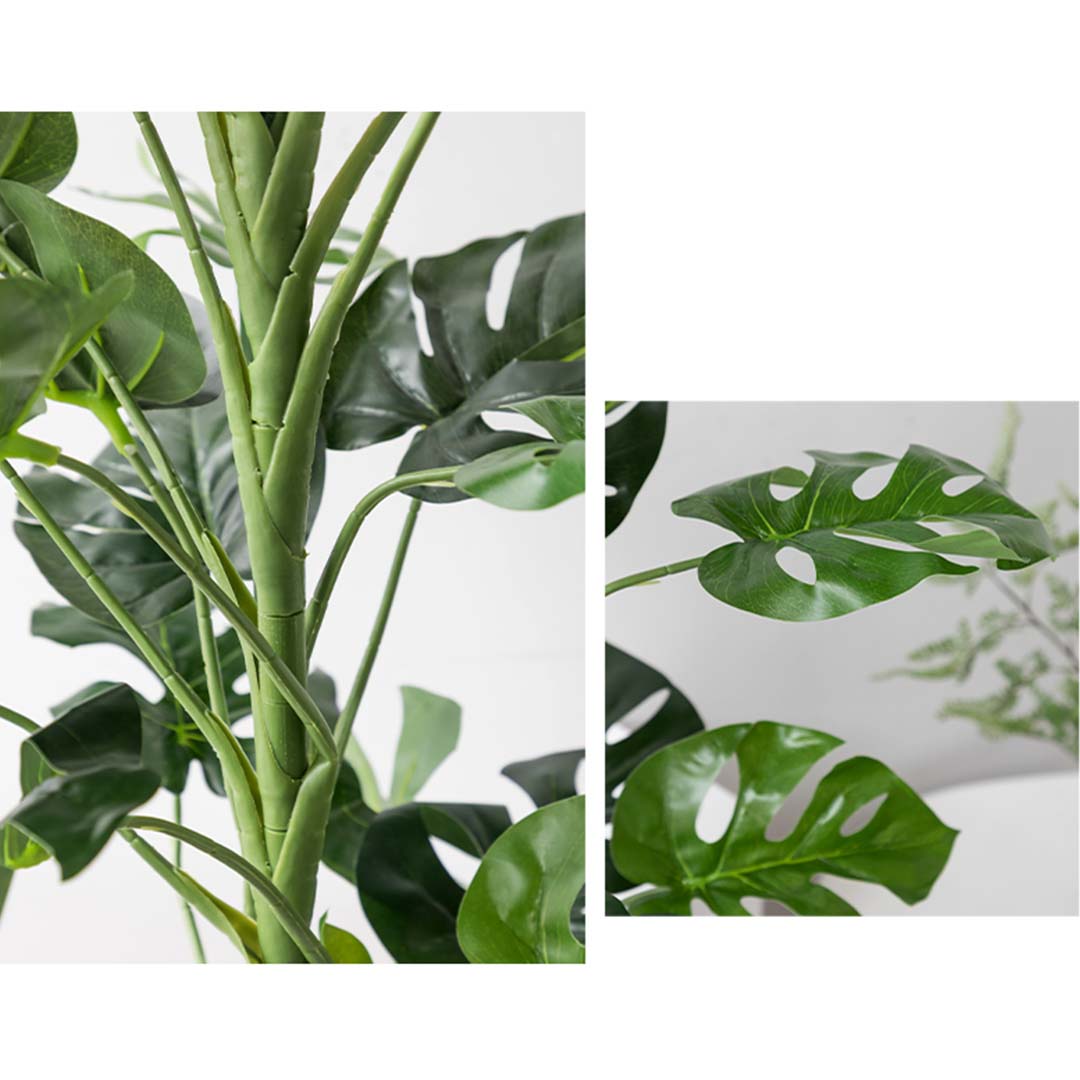 SOGA 2X 120cm Artificial Green Indoor Turtle Back Fake Decoration Tree Flower Pot Plant