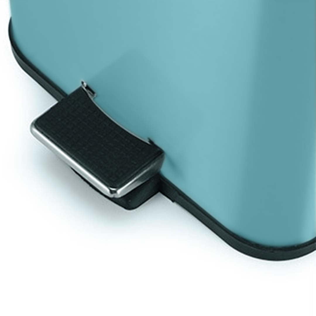 SOGA 4X 12L Foot Pedal Stainless Steel Rubbish Recycling Garbage Waste Trash Bin Square Blue