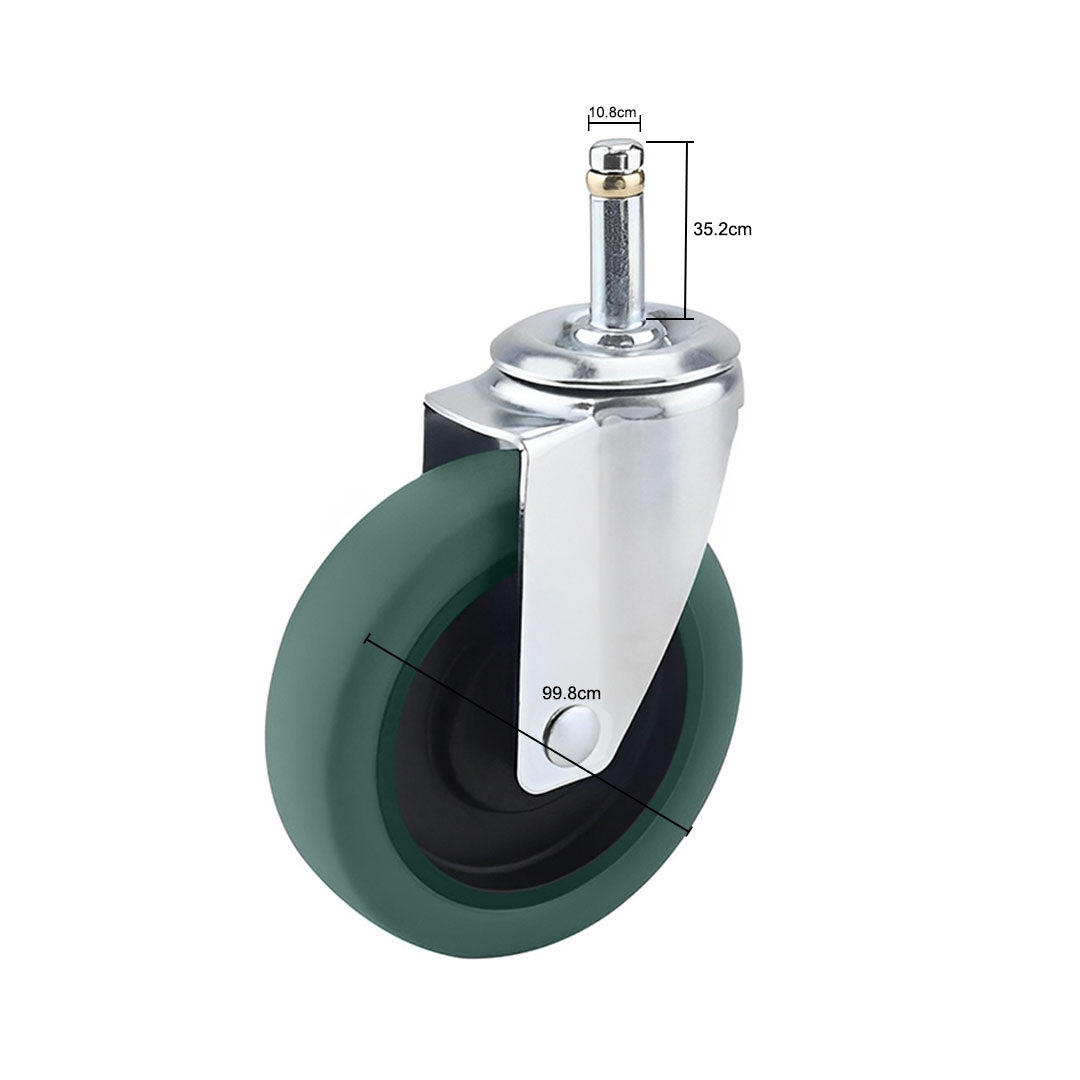 SOGA 2X 4" Heavy Duty Polyurethane Swivel Castor Wheels