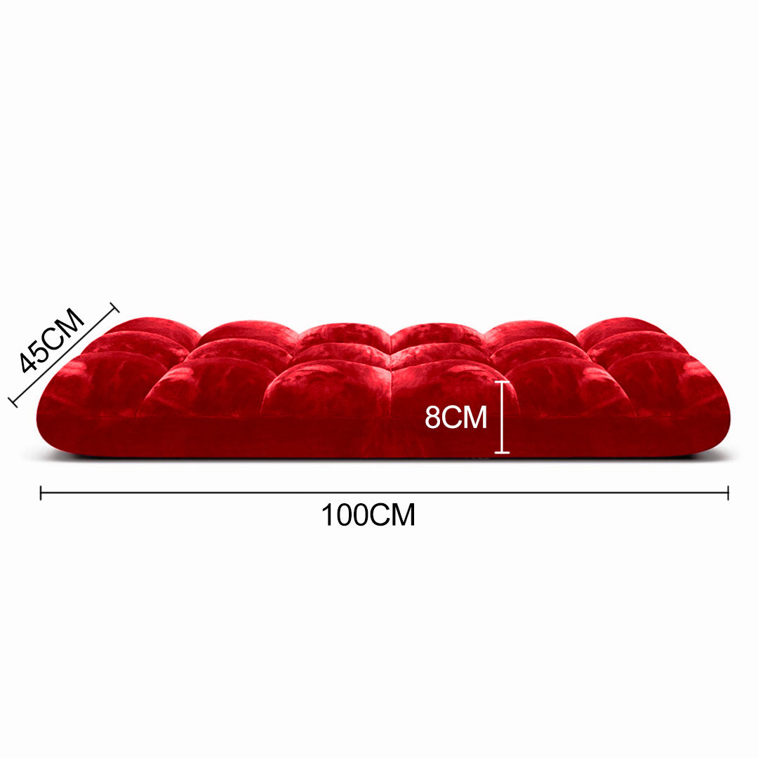 SOGA 4X Floor Recliner Folding Lounge Sofa Futon Couch Folding Chair Cushion Red