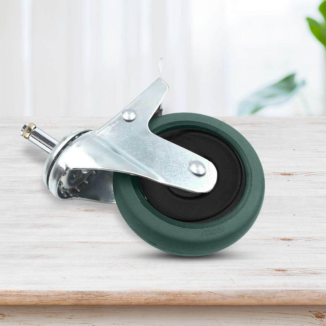 SOGA 2X 4" Heavy Duty Polyurethane Swivel Castor Brake Wheels