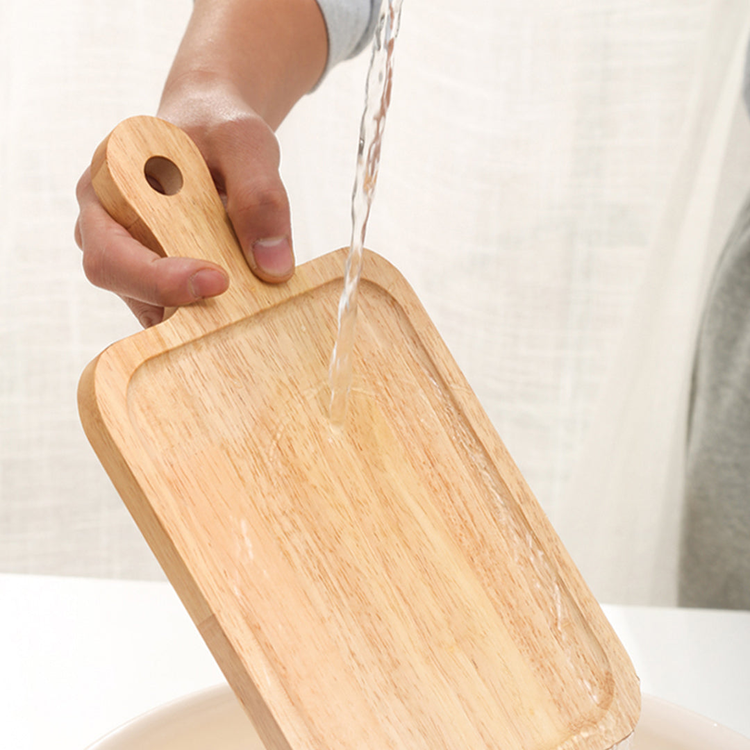 SOGA 2X 35cm Rectangle Premium Wooden Oak  Food Serving Tray Charcuterie Board Paddle Home Decor